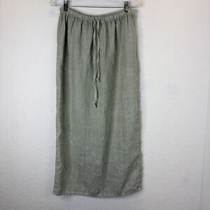 Vintage Marc Ware Green Linen Pencil Skirt Size M, beach, summer, spring, fresh